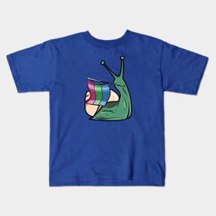 Pride Snail - Polysexual Kids T-Shirt